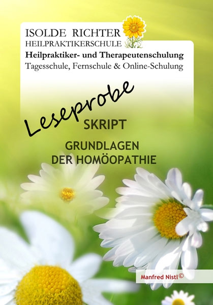 Bild 1 von kostenlose Leseprobe 'Grundlagen der Homöopathie' M. Nistl - PDF Download